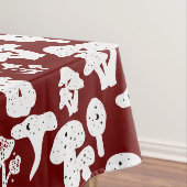 Nappe Motif de champignon noir 01b DRed BG (In Situ)