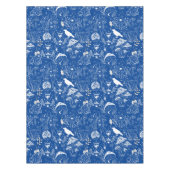 Nappe Motif de champignon psychédélique 2D.BW.b Bleu BG (Devant)