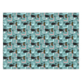 Nappe Motif de chat noir du milieu du siècle (Devant (Horizontal))