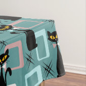 Nappe Motif de chat noir du milieu du siècle (In Situ)