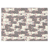 Nappe Motif de chats blancs et gris (Devant (Horizontal))
