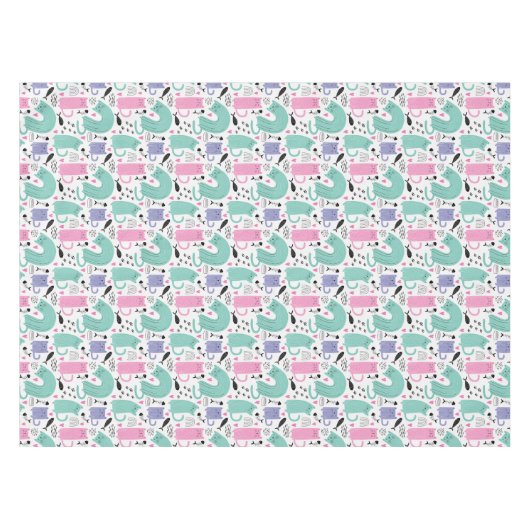 Nappe Motif de chats mignons (Devant (Horizontal))
