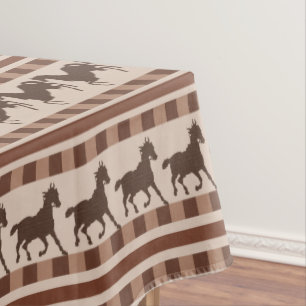 Nappe Motif de cheval au galop rustique
