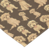 Nappe Motif de chien Brown labradoodle doré (Angle)