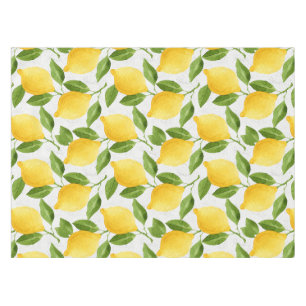 Nappe Motif de citrons d'aquarelle