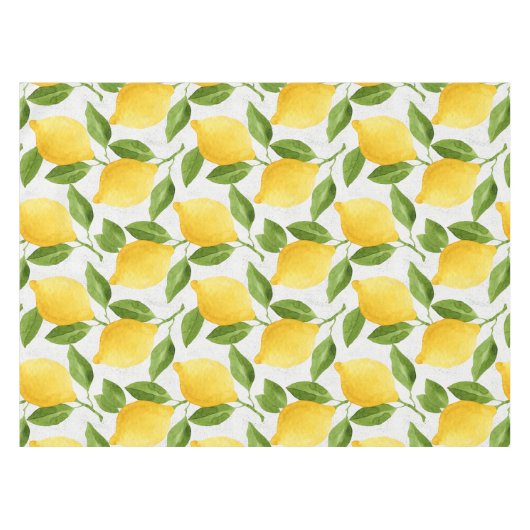 Nappe Motif de citrons d'aquarelle (Devant (Horizontal))
