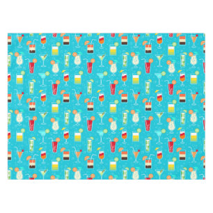 Nappe Motif de cocktail sur l'arrière - plan turquoise