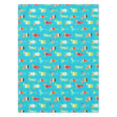 Nappe Motif de cocktail sur l'arrière - plan turquoise (Devant)
