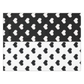Nappe Motif de coeur Black White Love (Devant (Horizontal))