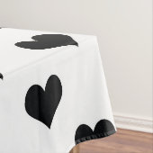 Nappe Motif de coeur Black White Love (In Situ)