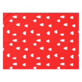 Nappe Motif de coeur blanc sur rouge (Devant (Horizontal))