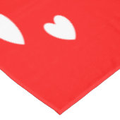 Nappe Motif de coeur blanc sur rouge (Angle)