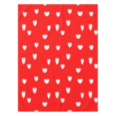 Nappe Motif de coeur blanc sur rouge (Devant)