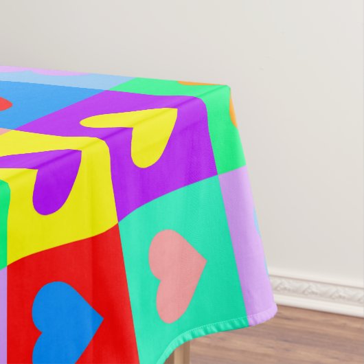 Nappe Motif de coeur coloré (In Situ)