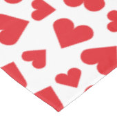 Nappe Motif de coeur mou Rouge Blanc (Angle)