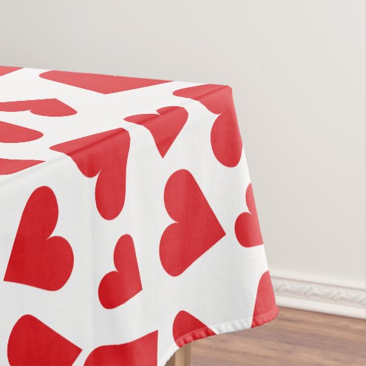 Nappe Motif de coeur mou Rouge Blanc (In Situ)