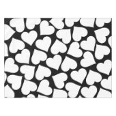 Nappe Motif de coeur noir et blanc rétro (Devant (Horizontal))