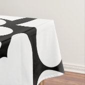 Nappe Motif de coeur noir et blanc rétro (In Situ)