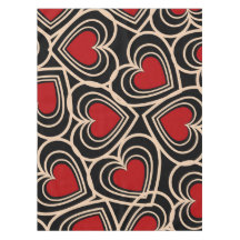 Motif de cœur simple mignon noir et rouge