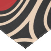 Nappe Motif de coeur simple Noir et Rouge (Angle)