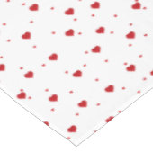 Nappe Motif De Coeurs Rouge Et Blanc (Angle)