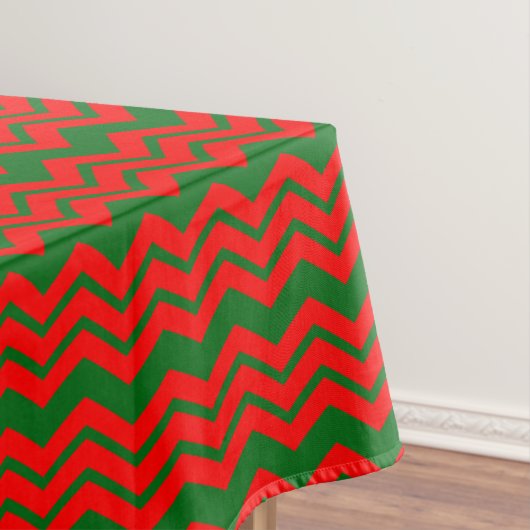 Nappe Motif de conception Chevron rouge et vert (In Situ)