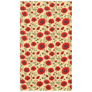 Nappe Motif de coquelicots rouges