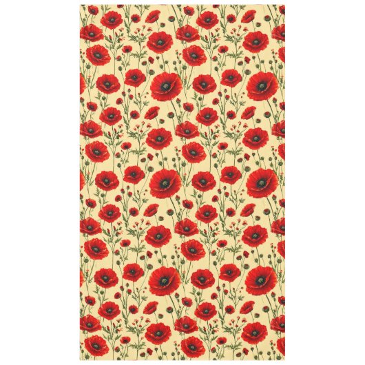 Nappe Motif de coquelicots rouges (Devant)