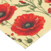 Nappe Motif de coquelicots rouges (Angle)