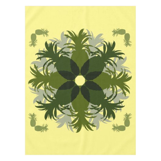 NAPPE MOTIF DE COURONNE D'ANANAS (Devant)