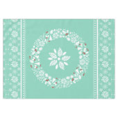 Nappe Motif de couronnes et de flocons de neige blancs e (Devant (Horizontal))