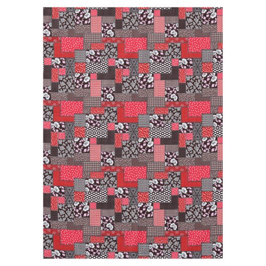 Nappe Motif de courtepointure florale patchwork rétro (Devant)