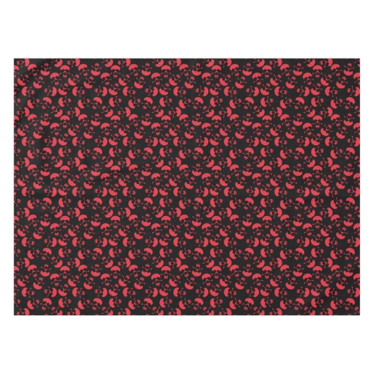 Nappe Motif de crâne esthétique noir et rouge (Devant (Horizontal))