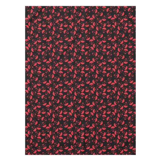 Nappe Motif de crâne esthétique noir et rouge (Devant)