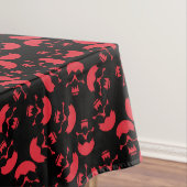 Nappe Motif de crâne esthétique noir et rouge (In Situ)