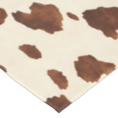 Nappe Motif de cuir de vache marron et blanc (Angle)