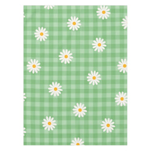 Nappe Motif de  de Fleur En vichy à carreaux verts