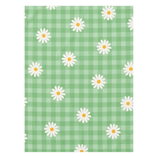 Nappe Motif de  de Fleur En vichy à carreaux verts (Devant)