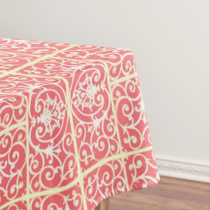 Nappe Motif de défilement de corail
