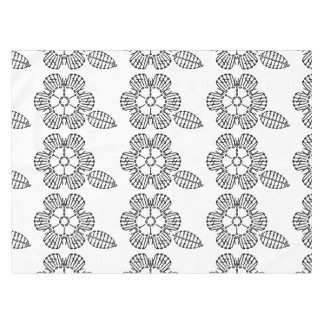 Nappe Motif de diagramme de crochet de fleur et de