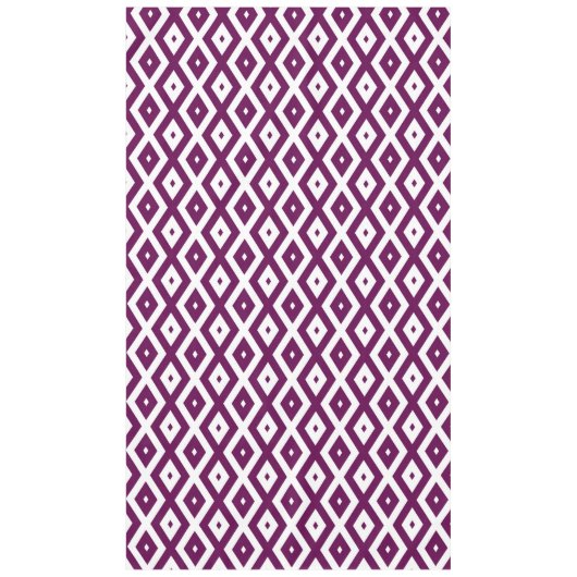 Nappe Motif de diamant blanc et violet de prune (Devant)