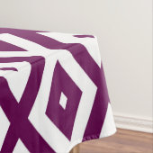 Nappe Motif de diamant blanc et violet de prune (In Situ)