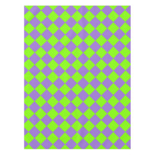 Nappe Motif de diamant Purple Green Checker