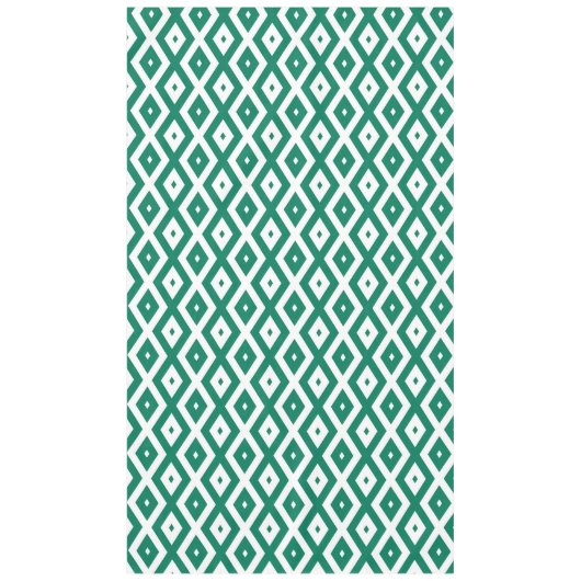 Nappe Motif de diamant vert et blanc (Devant)