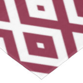 Nappe Motif de diamants de Bourgogne et blanc (Angle)