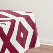 Nappe Motif de diamants de Bourgogne et blanc (In Situ)