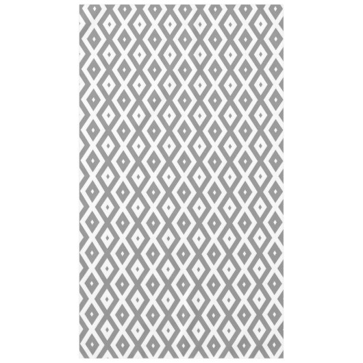 Nappe Motif de diamants gris et blanc (Devant)