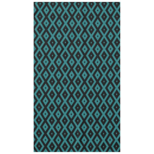 Nappe motif de diamants turquoise et noir (Devant)