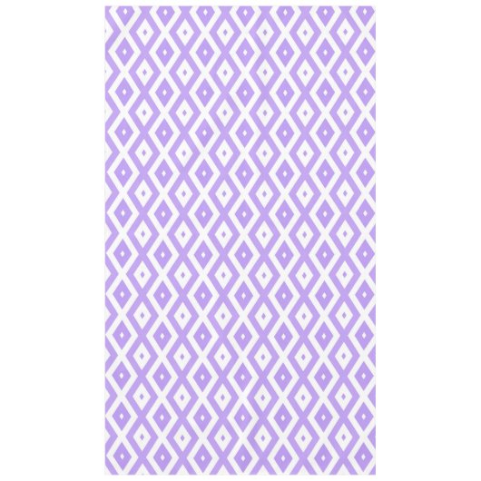 Nappe Motif de diamants violet et blanc (Devant)