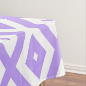 Nappe Motif de diamants violet et blanc (In Situ)